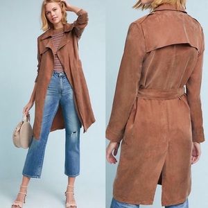 Anthropologie Brown Trench Coat